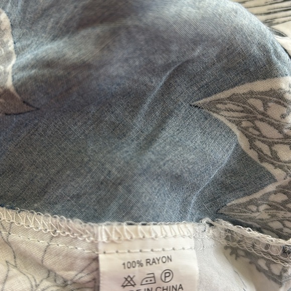 Jaase Endless Summer Magnolia Print Floral Maxi Dress Sz M Cut Out Back Crochet - Picture 11 of 12